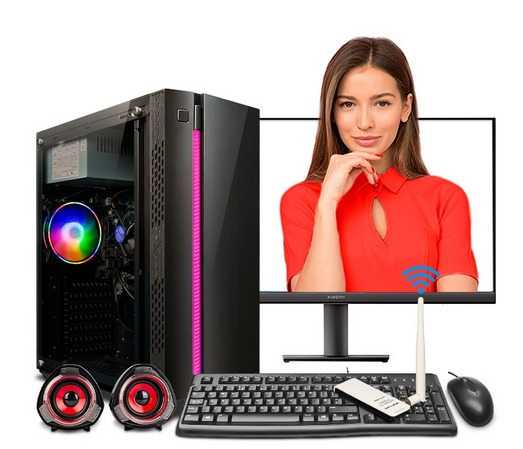 Computadora Core i5 12TH RAM 16GB, SSD 1TB M.2 TARJETA H610 MONITOR PLANO FHD 24 LG FUENTE REAL 350W TECLADO Y MOUSE